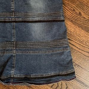 Louie Denim Midi Skirt